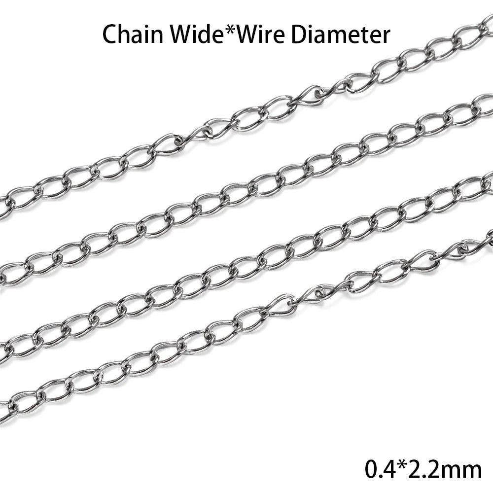 Jewelry Chains Stainless Steel Multi Styles Necklace Bracelet DIY Jewelry Making