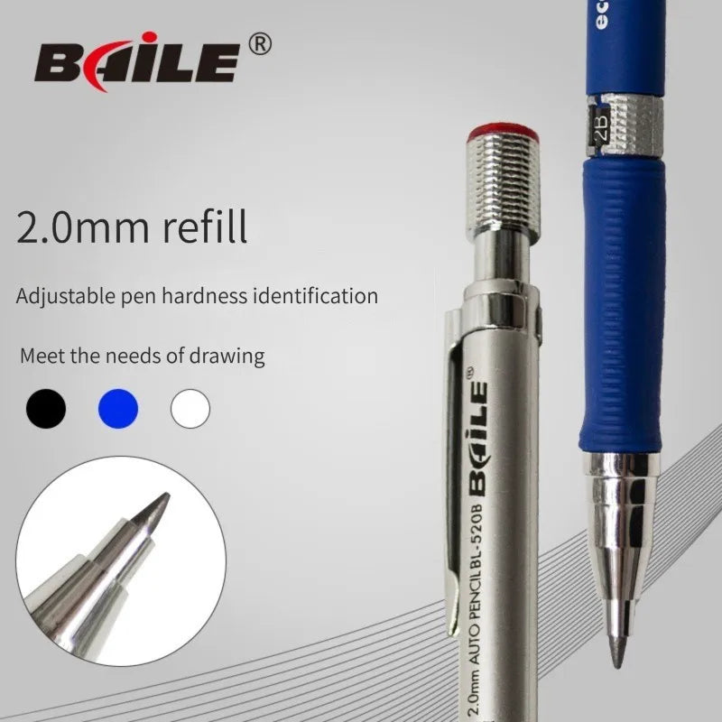 2.0mm Mechanical Pencil Set, 2B — Pencils & Lead Refills for Drawing & Sketching