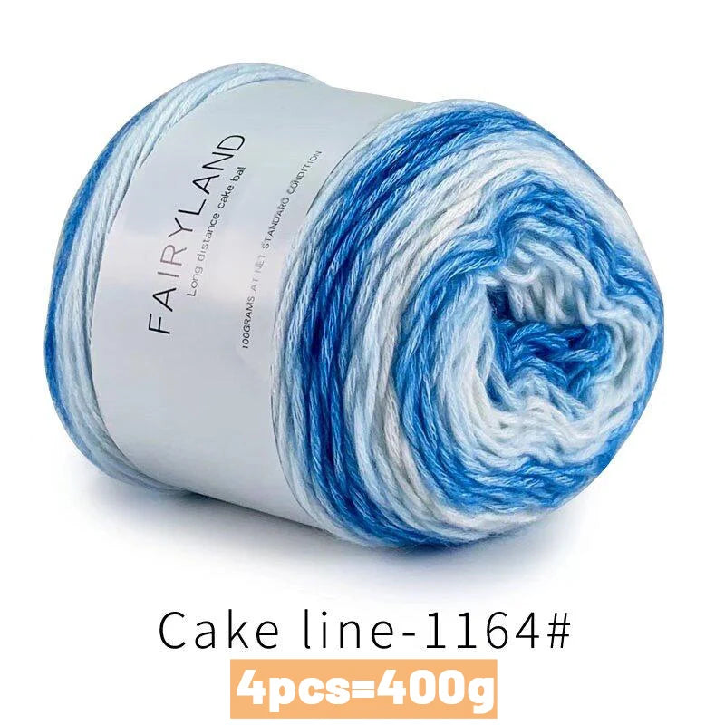 Yarn, Rainbow Gradient Cake for Handmade Sweaters, Scarves & Winter Hats