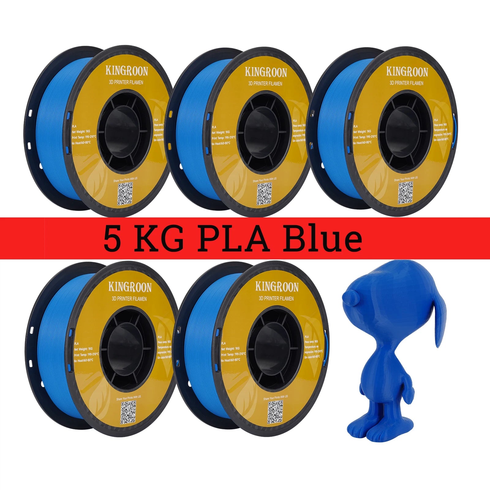 5KG PLA PETG TPU Filament 1.75mm High Quality 3D Printing Material Degradable Eco-friendly For 3D Printer Plastic 5 Rolls