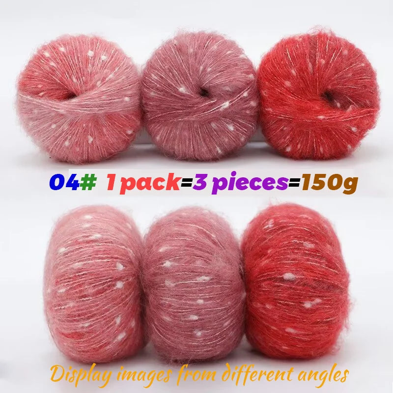 Yarn, Colorful Snow-Dot Effect for Knitting Sweaters, Hats, Scarves & Vests
