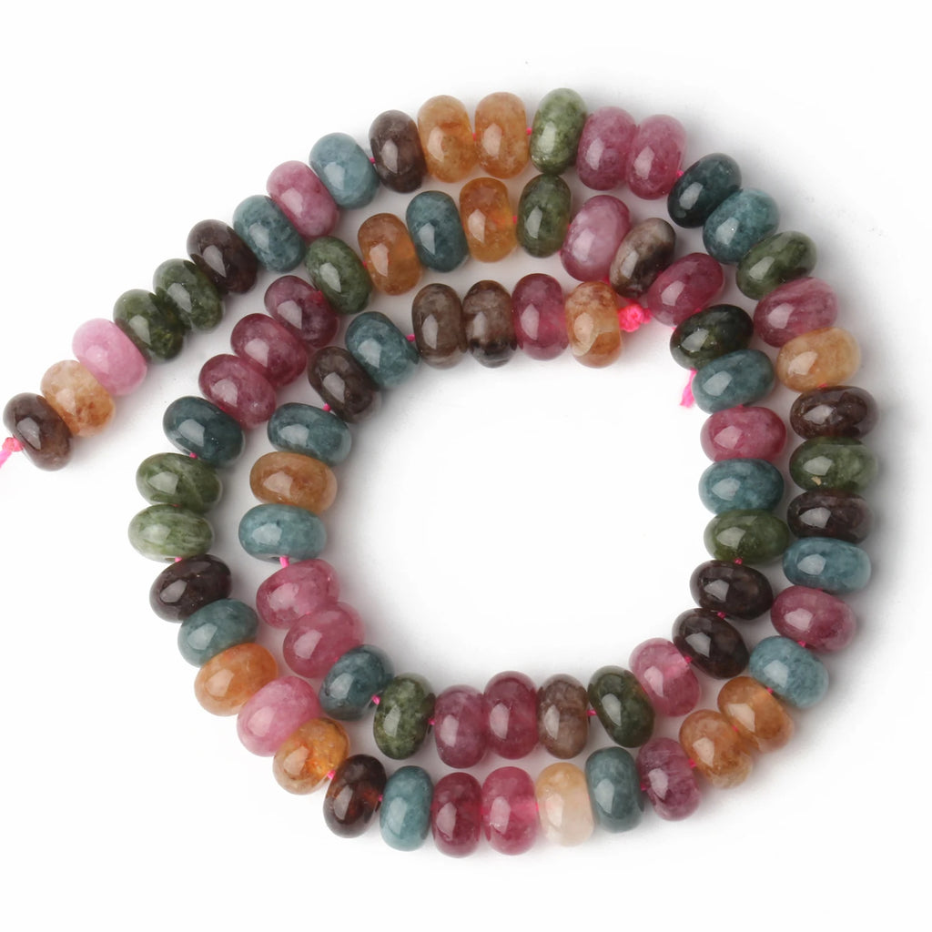 Stone Beads Rondelle Yellow Green Jade-Style for DIY Jewelry Making Craft Beads
