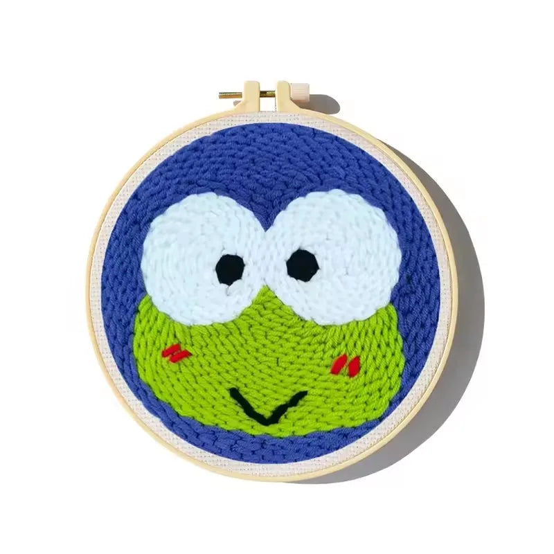 Punch Needle Kit, SDOYUNO Cartoon Animals for Beginner Embroidery Crafts