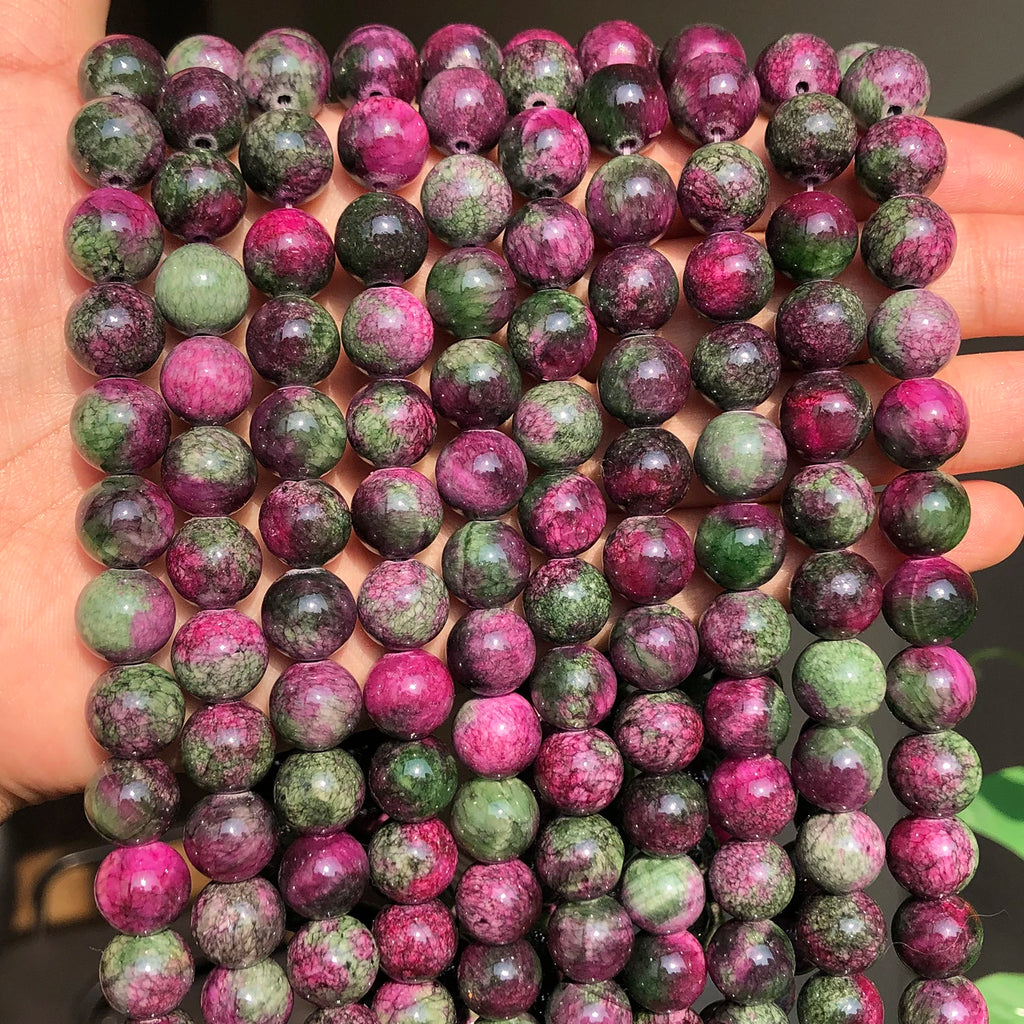 Stone Beads Round Jade Chalcedony Styles for DIY Jewelry Making Craft Beads
