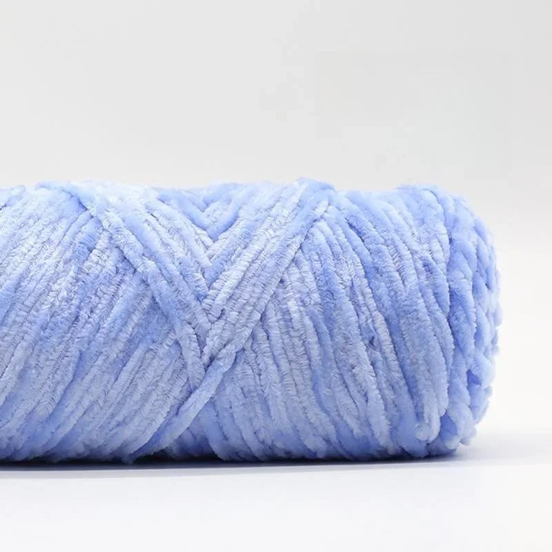 Yarn, Chenille Velvet-Style with Gold Luster for Scarves, Sweaters & Dolls