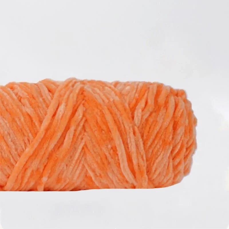 Yarn, Chenille Velvet-Style with Gold Luster for Scarves, Sweaters & Dolls