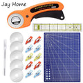Rotary Cutter Kit with Cutting Mat, Patchwork Ruler & Fabric Sewing Clips