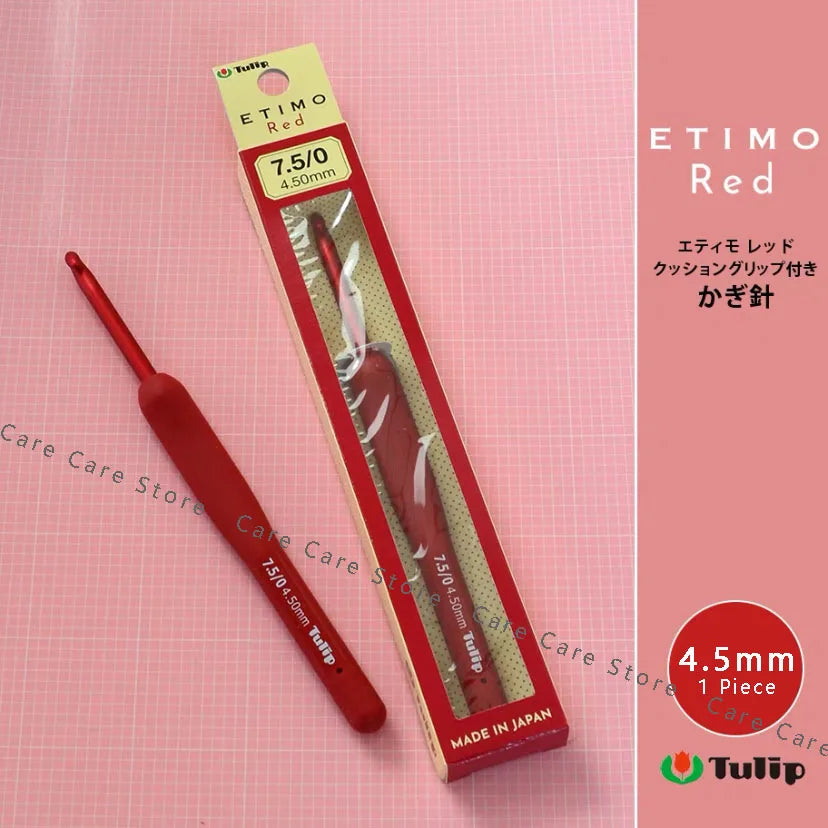 Crochet Hook, Tulip Etimo Red for Handmade Yarn Crafts & Needlework