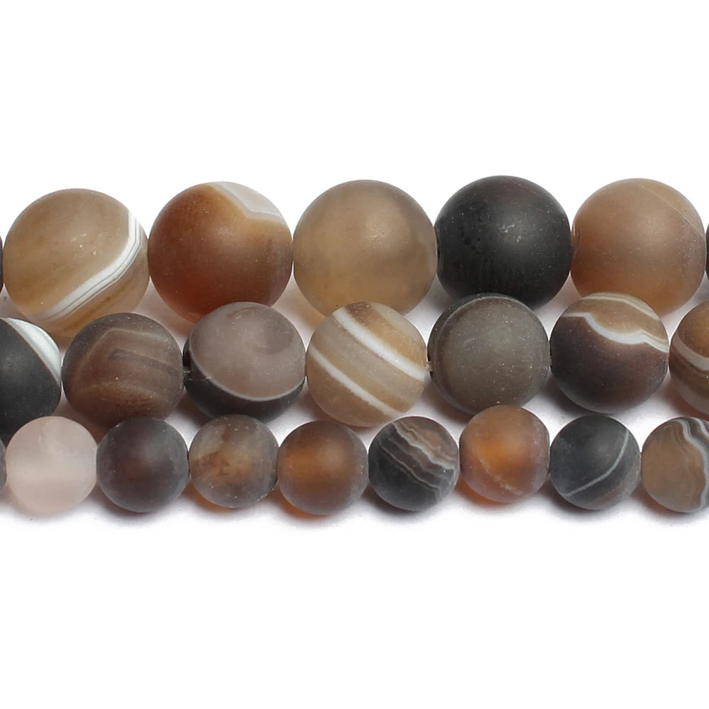 Stone Beads Matte Round Turquoise Jasper Quartz Styles for DIY Jewelry Making