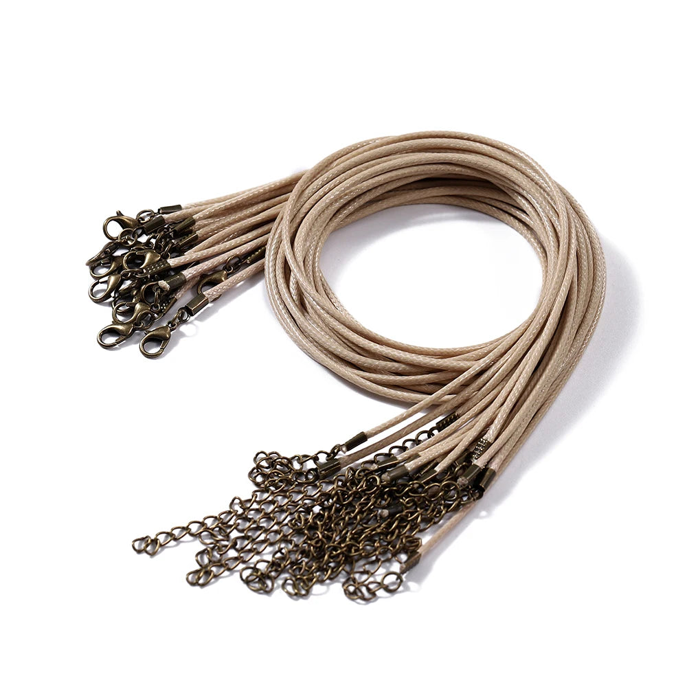 Necklace Cords Braided Leather Adjustable Clasp DIY Jewelry Making