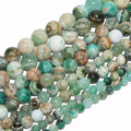 Stone Beads Jade-Style Round Green Calcite Spacer Gift Bracelets Craft Beads