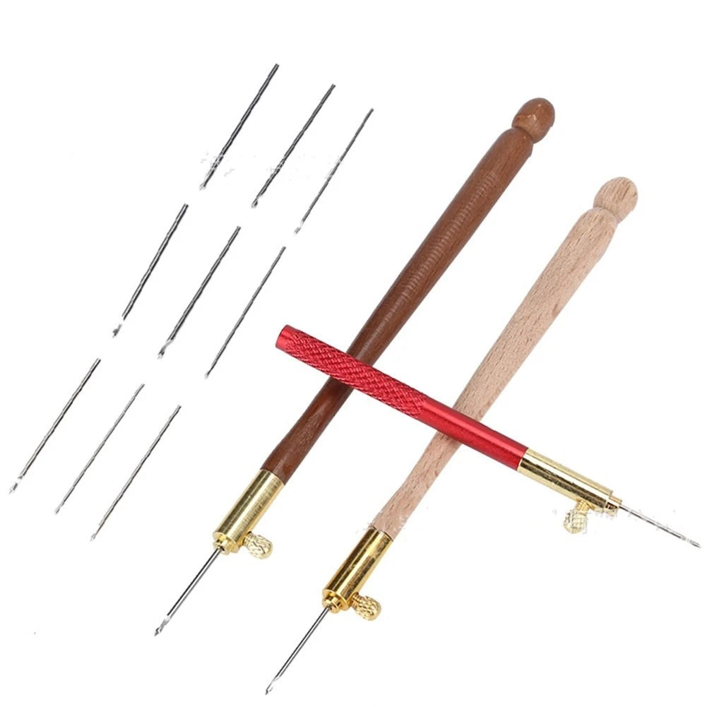 Tambour Embroidery Hook, Luneville-Style with Needles for Beadwork Crafts