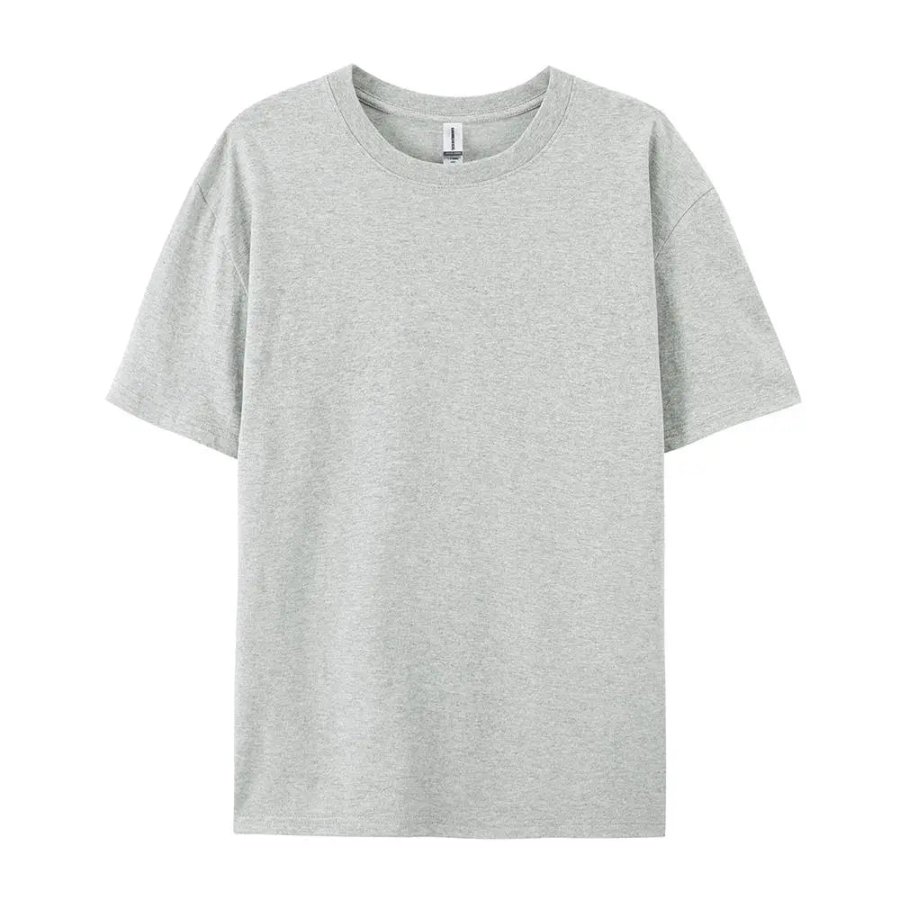T-Shirt Unisex Solid Color 100% Cotton Loose Fit Short Sleeve Candy Color Tee