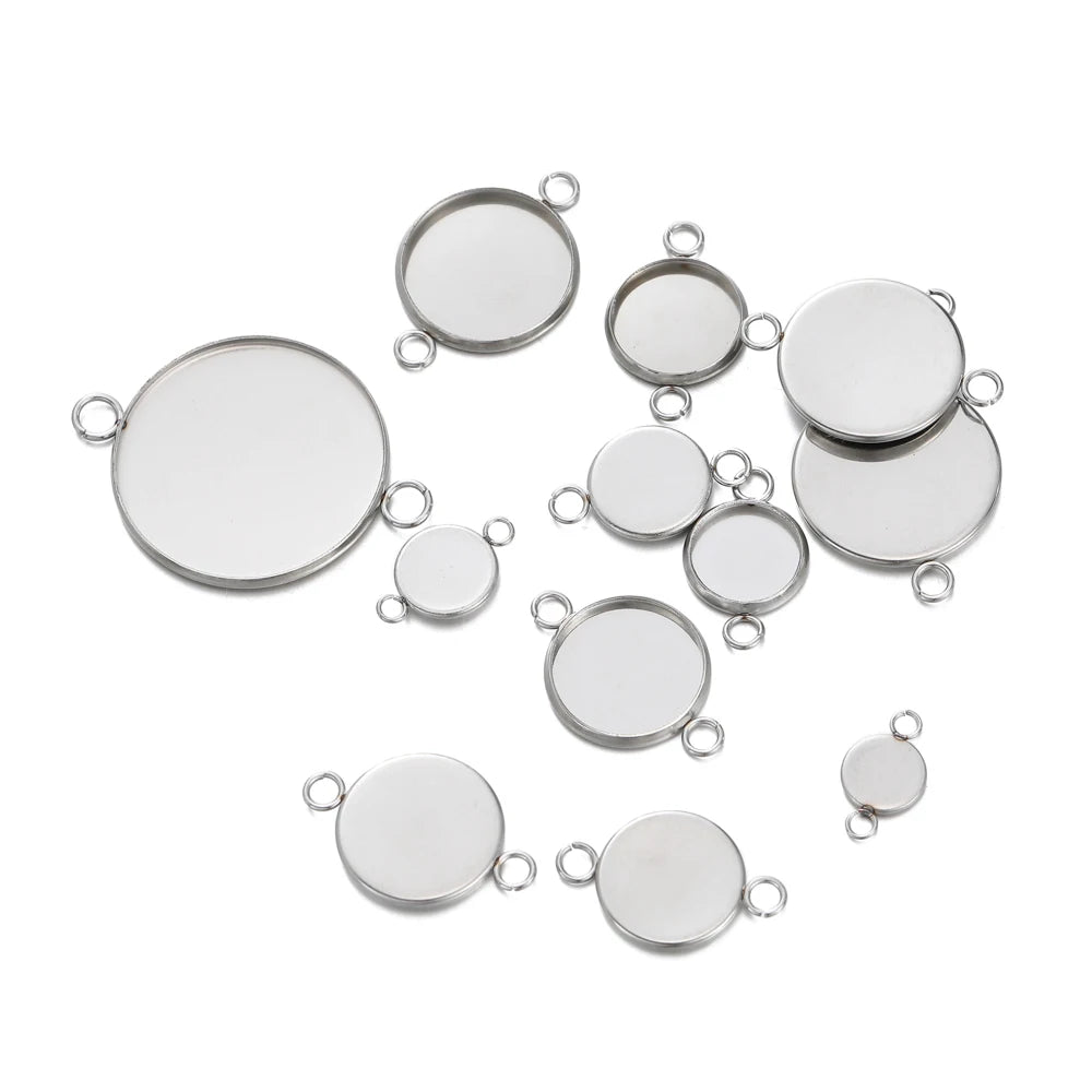 Jewelry Findings Stainless Steel Cabochon Cameo Base Settings DIY Jewelry Making