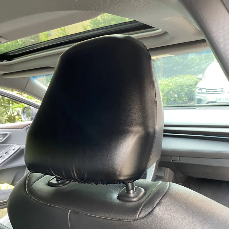 Universal Leather Car Headrest Cover Premium Quality Replacement Accessory