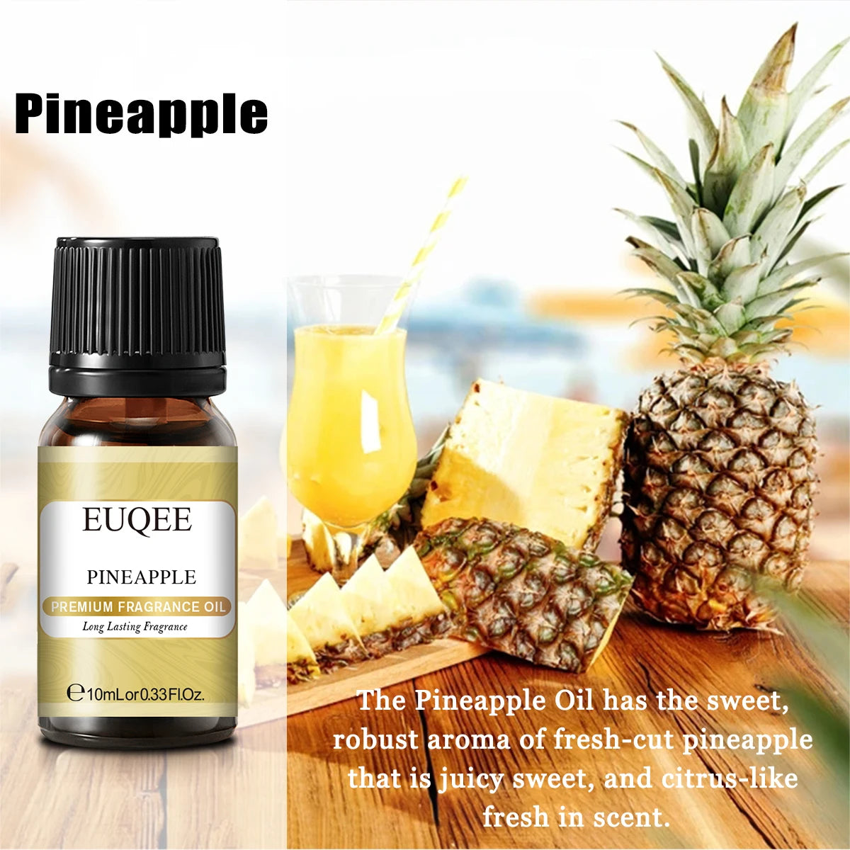 EUQEE 10ML 10ML Sweet Fruit Fragrance Oil For Aromatherapy,Making Candle,DIY Soap,Apple,Mango,Strawberry,Cherry,Coconut,Peach