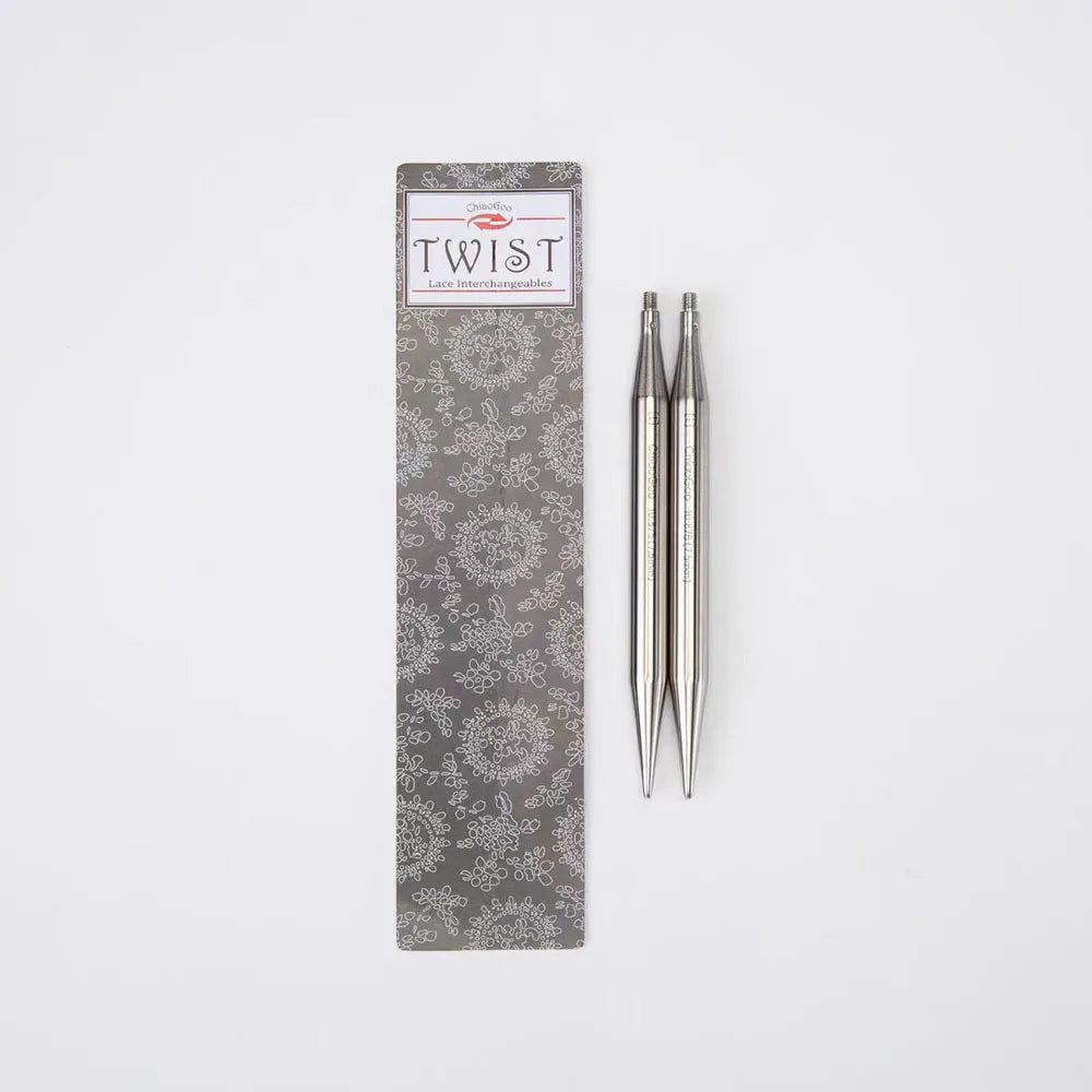 Knitting Needle Tips, ChiaoGoo TWIST Stainless Steel Interchangeable Pair