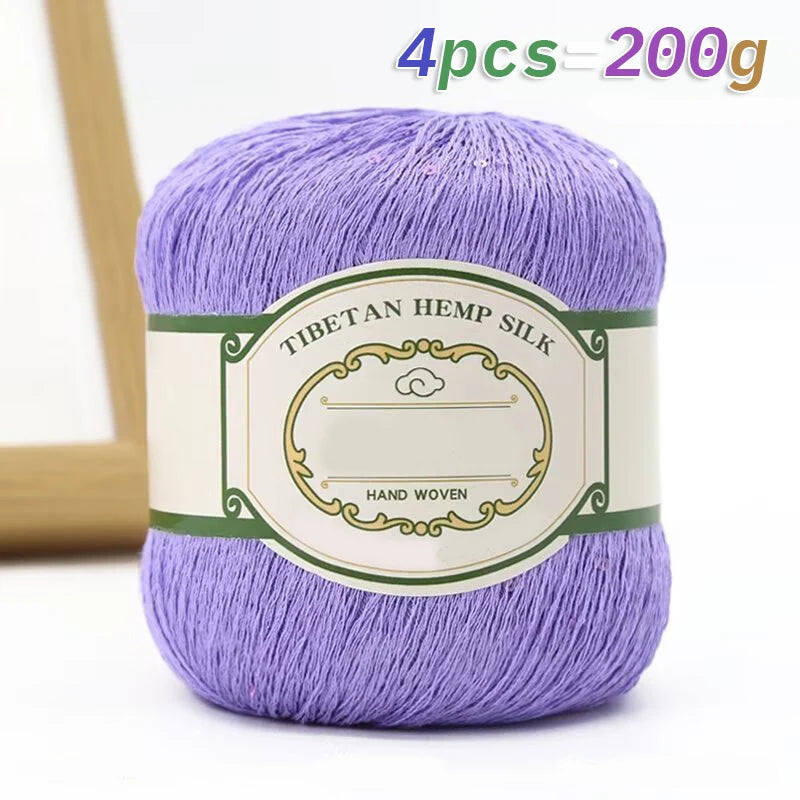 Yarn with Sequins for Crochet Shawls, Summer Hats & Openwork Knitwear
