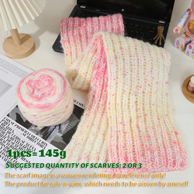 Yarn, Color-Dot Gradient for Handmade Scarves, Hats & Knitting Projects