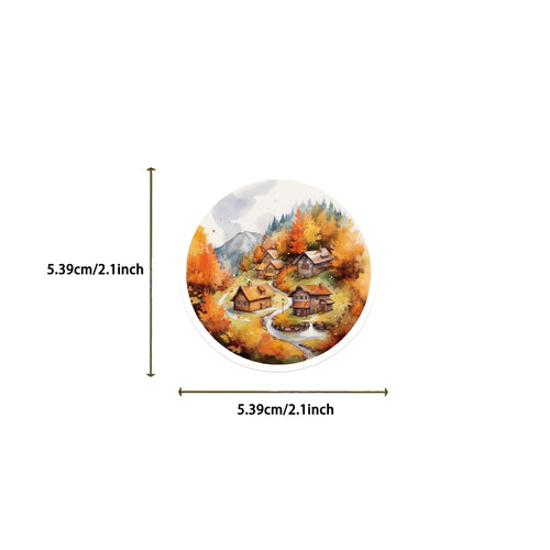 50pcs Thanksgiving Stickers Fall Stickers for Holiday Decoration, DIY Crafts, Art Journal, Laptop Gift Decoration