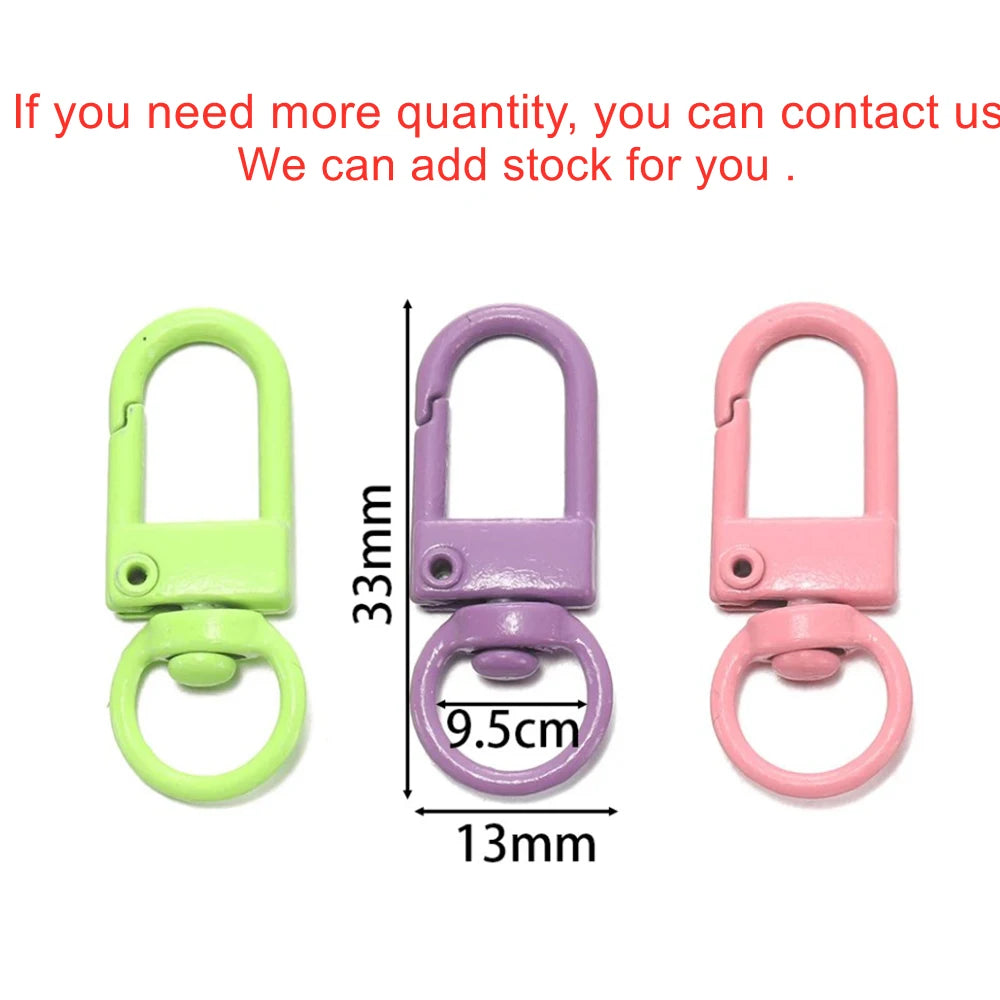 Lobster Clasps Colorful Alloy Snap Hooks Keychain DIY Jewelry Making