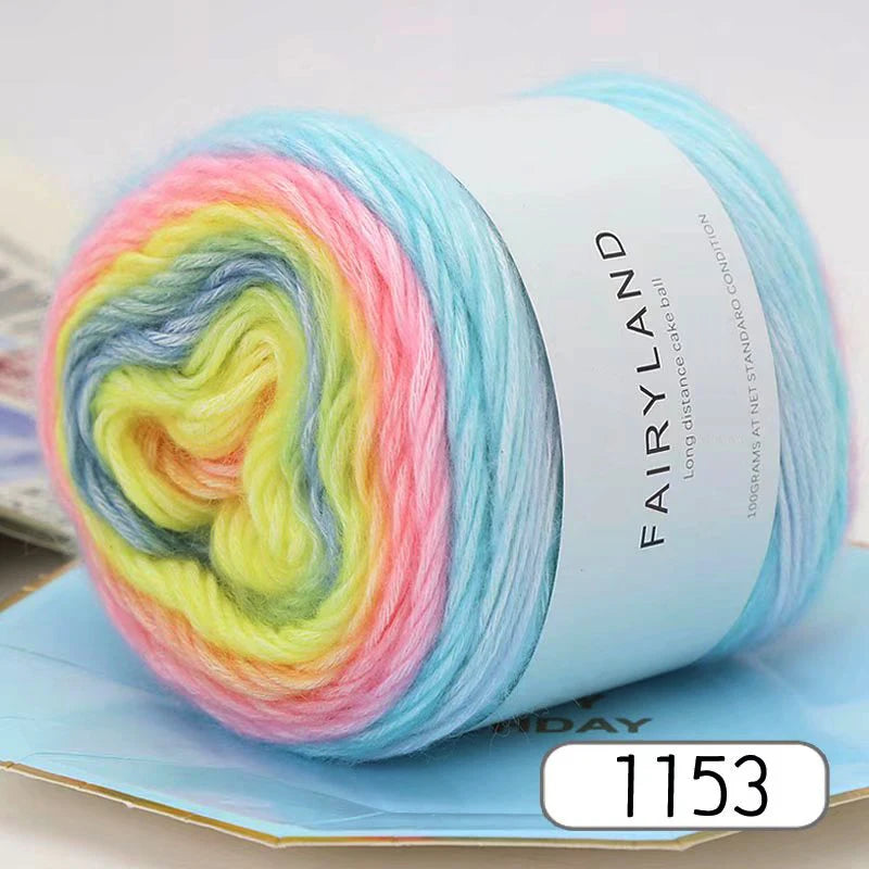 Yarn, Rainbow Gradient for Handmade Sweaters, Scarves, Hats & Shawls