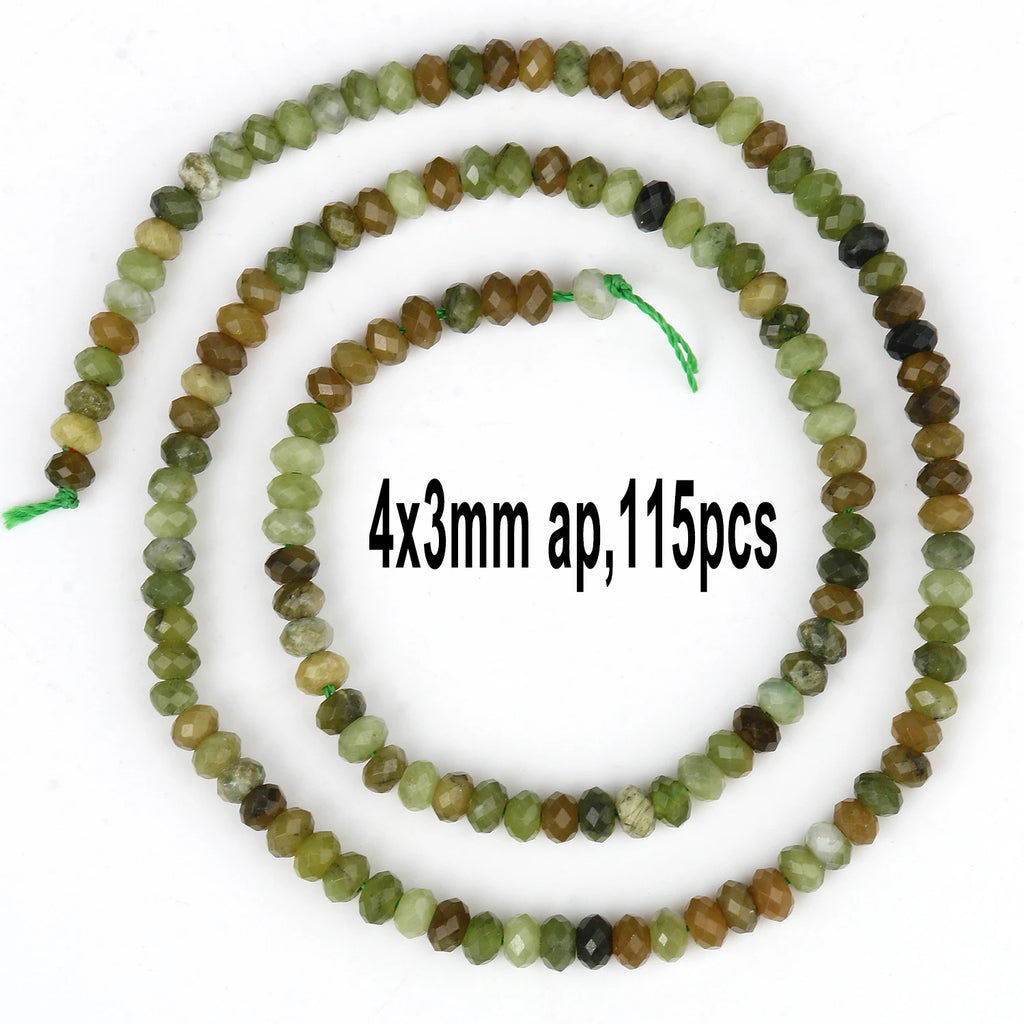 Stone Beads Green Jade-Style Faceted Mixed Shapes for DIY Jewelry Making