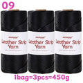 Yarn, Faux Leather Fabric Strip for Crochet Bags, Baskets & Slipper Crafts