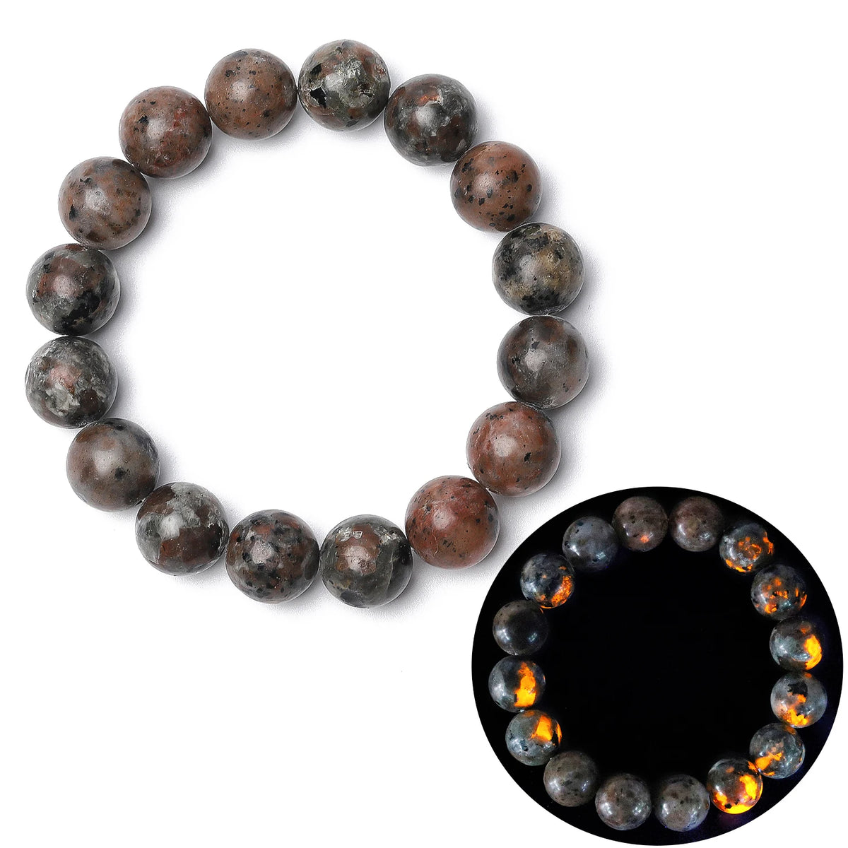 Bracelet Round Flame-Style Stone Beaded Stretch DIY Jewelry Making
