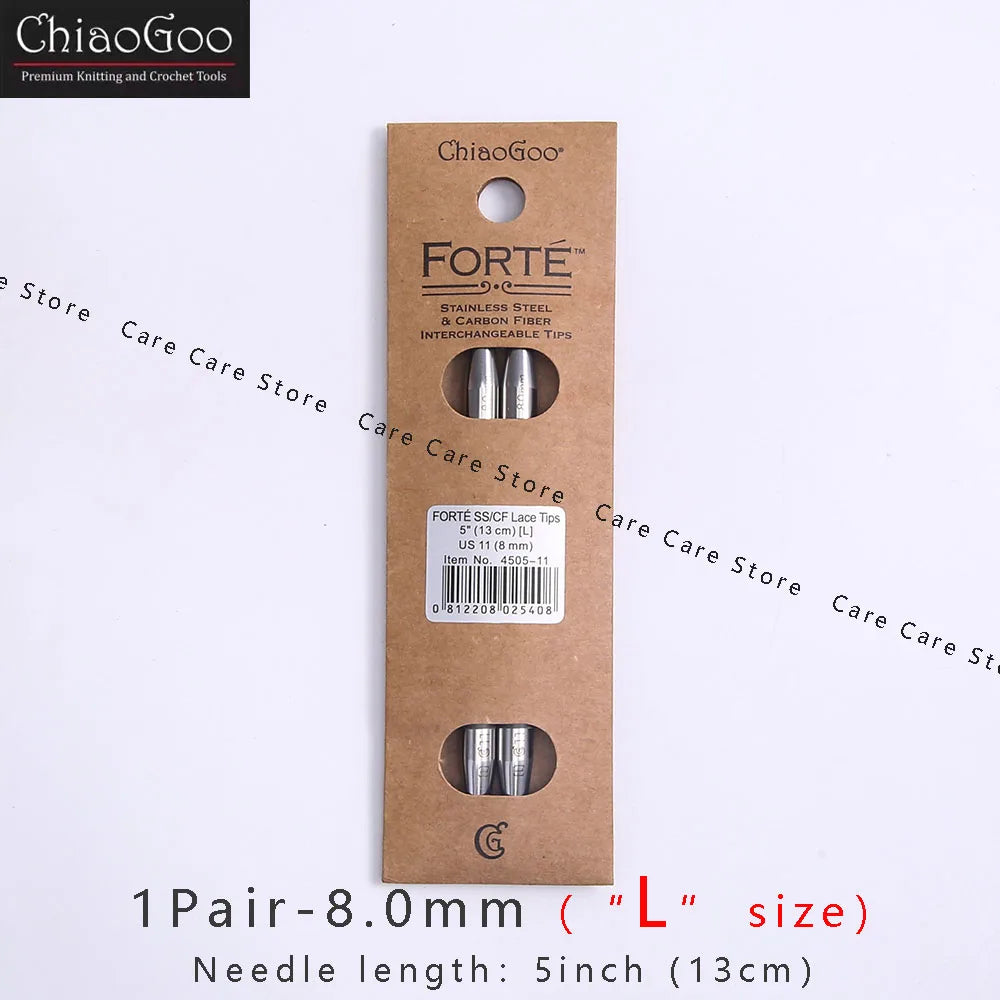 Knitting Needle Tips, ChiaoGoo FORTE for Interchangeable Needlecraft Tools