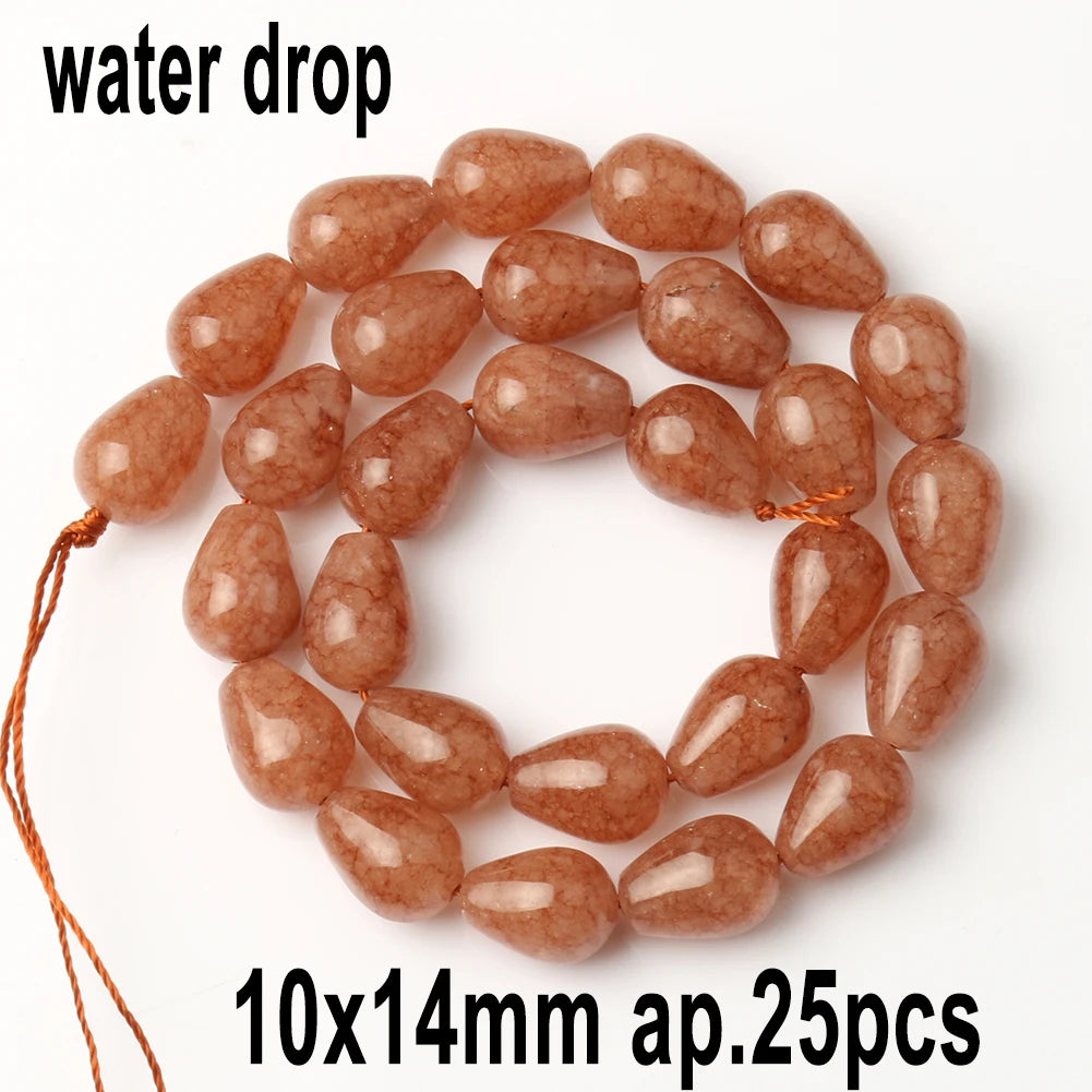 Stone Beads Nude Sunstone-Style Faceted Irregular for DIY Jewelry Making