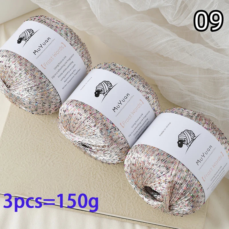 Yarn, Glitter Effect for Knitting Cushions, Bags, Hats & Decorative Crafts