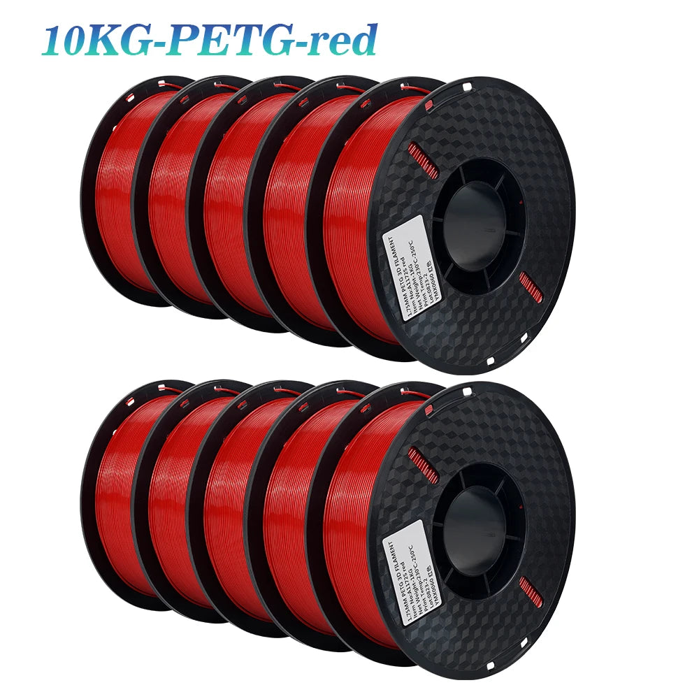 KINGROON 10KG PLA Filament PETG 3D Filament 1.75mm For 3D Printer Filament 10 Rolls/Set Mixed Colors and Materials FDM Printing Fast Ship
