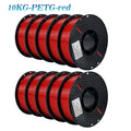 KINGROON 10KG PLA Filament PETG 3D Filament 1.75mm For 3D Printer Filament 10 Rolls/Set Mixed Colors and Materials FDM Printing Fast Ship