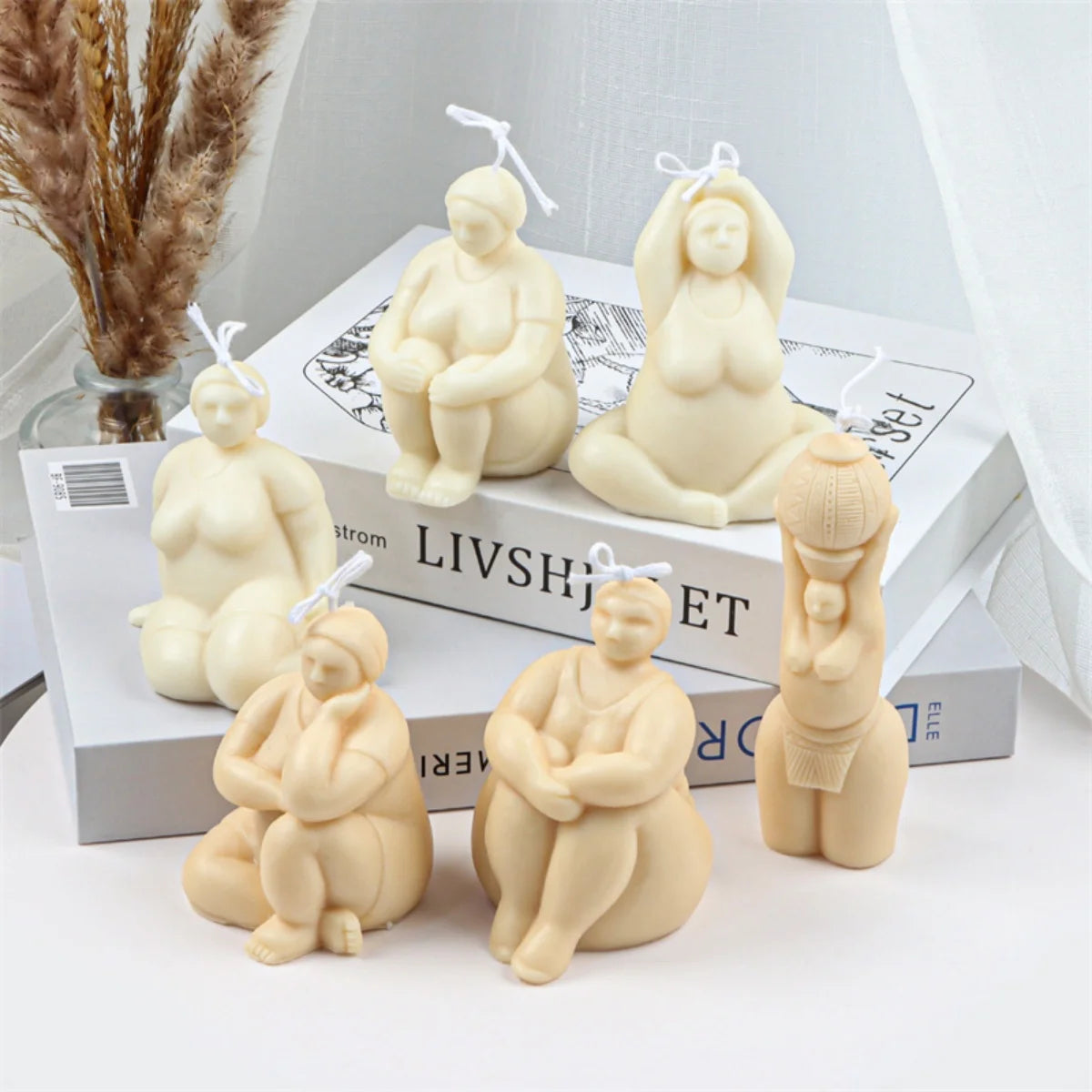 3D Lady Body Candle Mold Yoga Pose Soap Scented Plaster Epoxy Resin Making Mold DIY Home Decoration Handmade Gifts