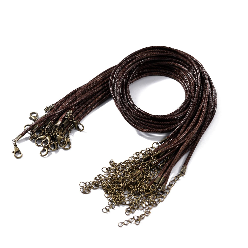 Necklace Cords Braided Leather Adjustable Clasp DIY Jewelry Making