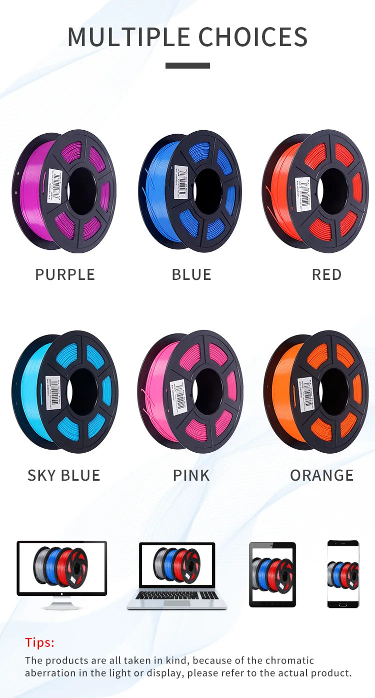 KINGROON 10KG PLA Filament PETG 3D Filament 1.75mm For 3D Printer Filament Bundle Mixed Colors FDM Printing Material Fast Ship