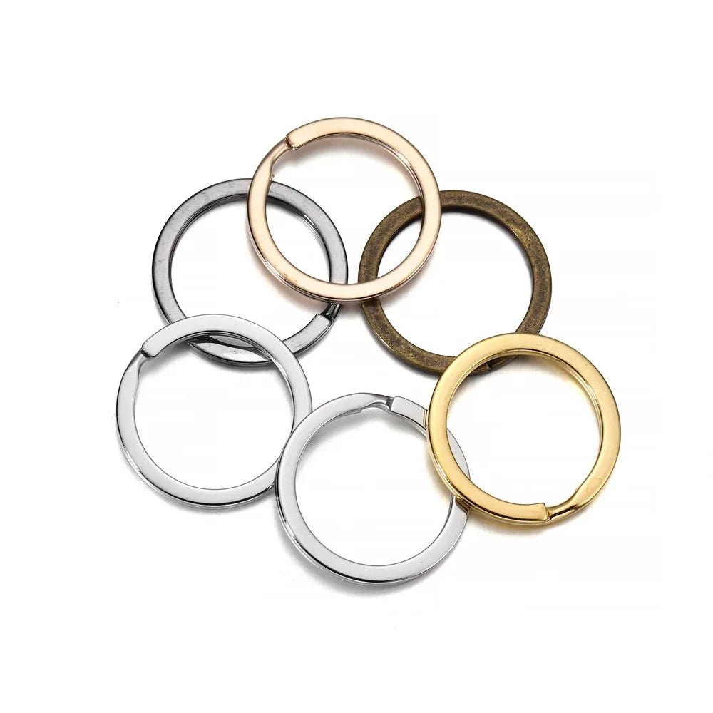 Keyrings Round Metal Gold Color Connectors DIY Jewelry Making Craft Supplies