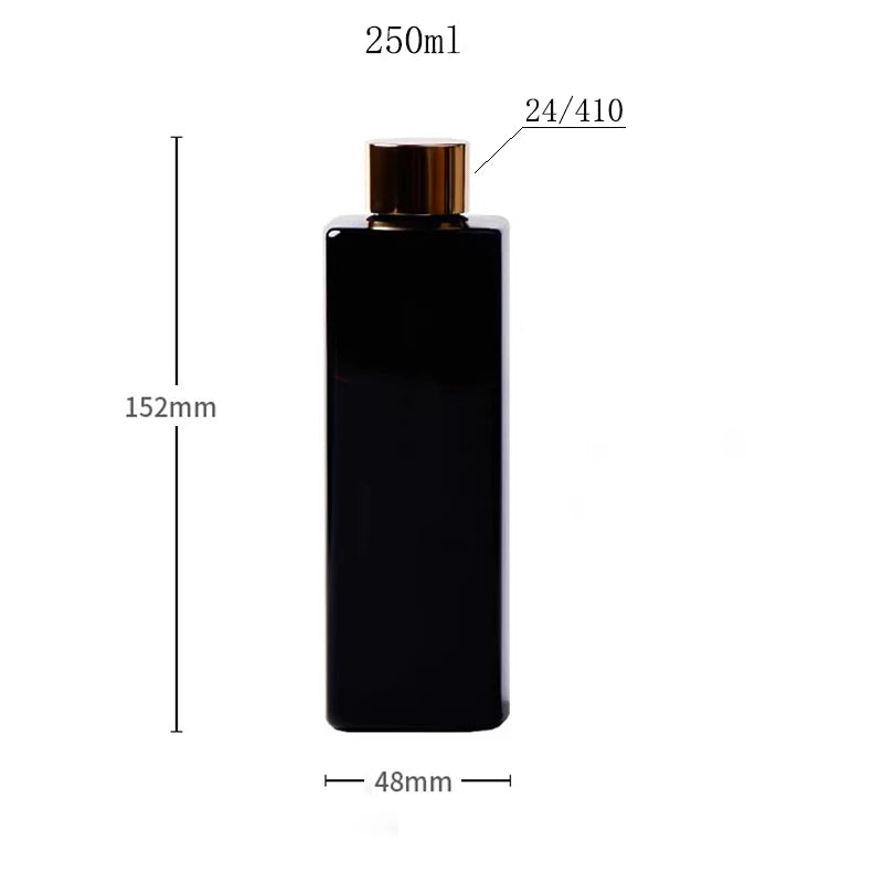 Screw-Cap Bottles Empty Square PET Gold Silver Tone Cosmetic Packaging 30 Pack