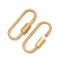 Screw-Lock Clasps Stainless Steel U-Shape Carabiners DIY Jewelry Making