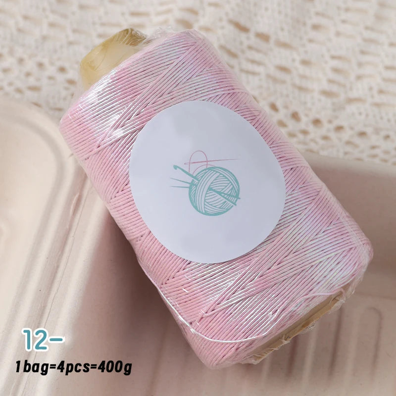 Yarn, Shiny Core-Spun for Bags, Storage Baskets, Slippers & Craft Projects