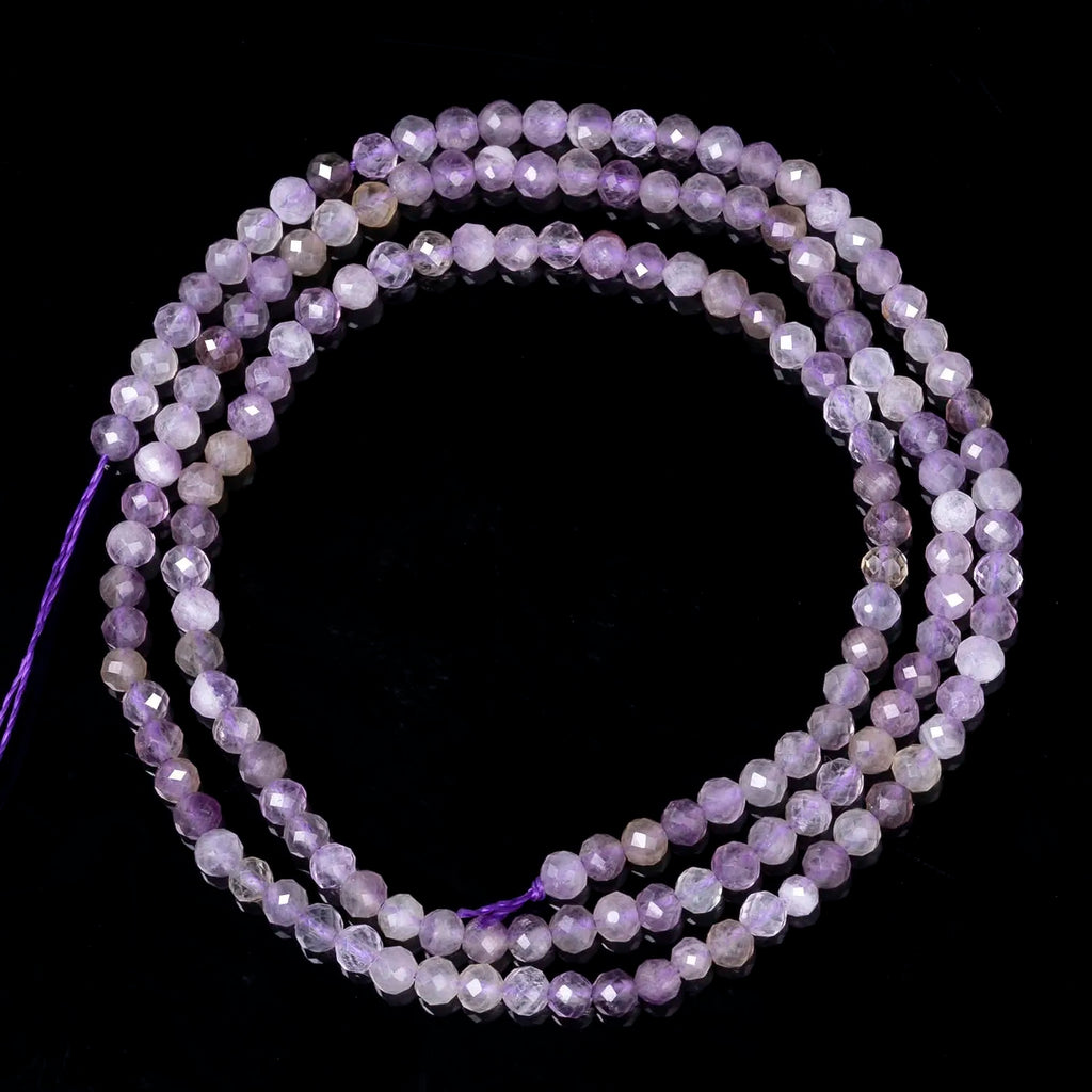 Stone Beads Tiny Faceted Purple Amethyst-Style for DIY Jewelry Making