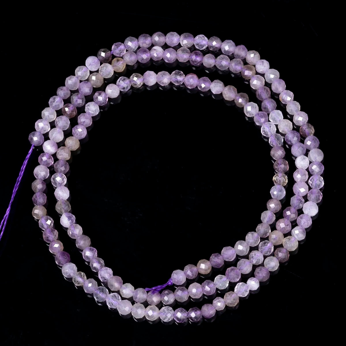 Stone Beads Tiny Faceted Purple Amethyst-Style for DIY Jewelry Making