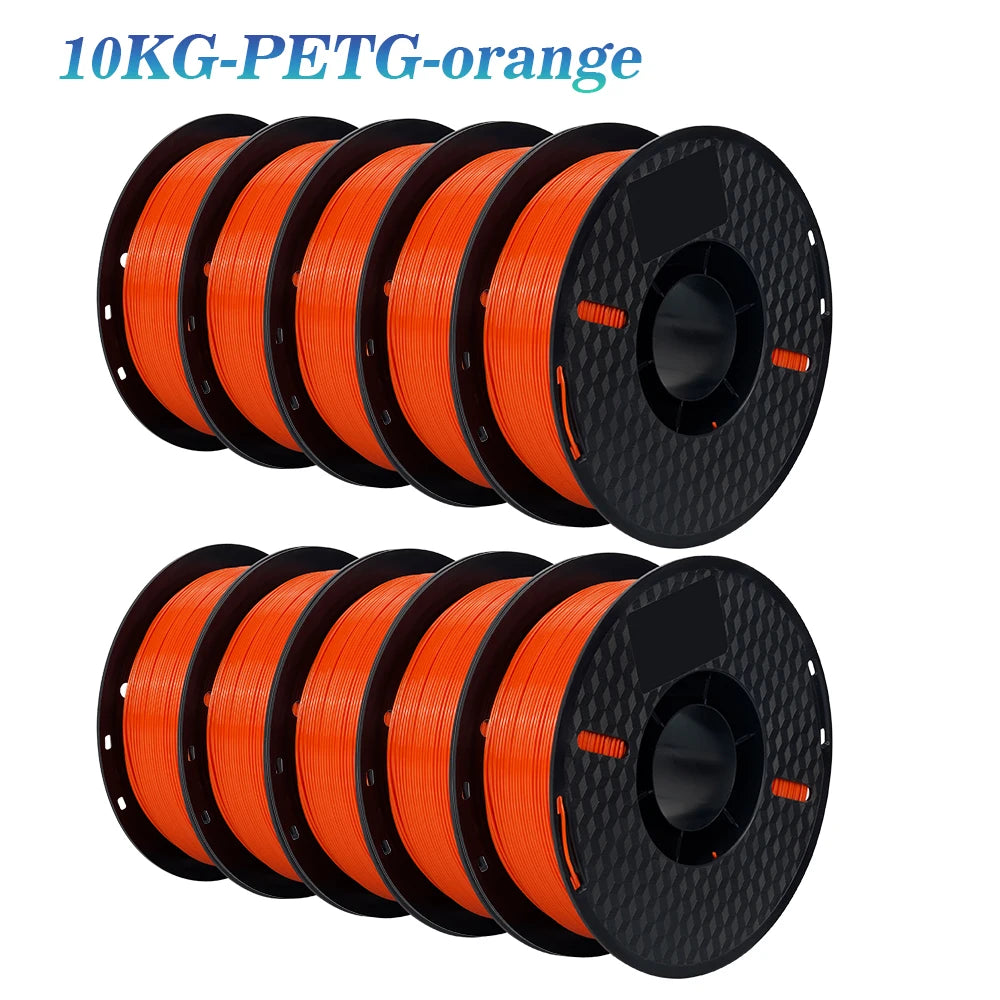 KINGROON 10KG PLA Filament PETG 3D Filament 1.75mm For 3D Printer Filament 10 Rolls/Set Mixed Colors and Materials FDM Printing Fast Ship
