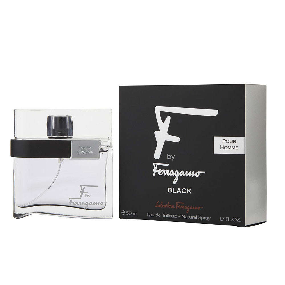 Salvatore Ferragamo "f" Black 1.7 Eau De Toilette Spray For Men