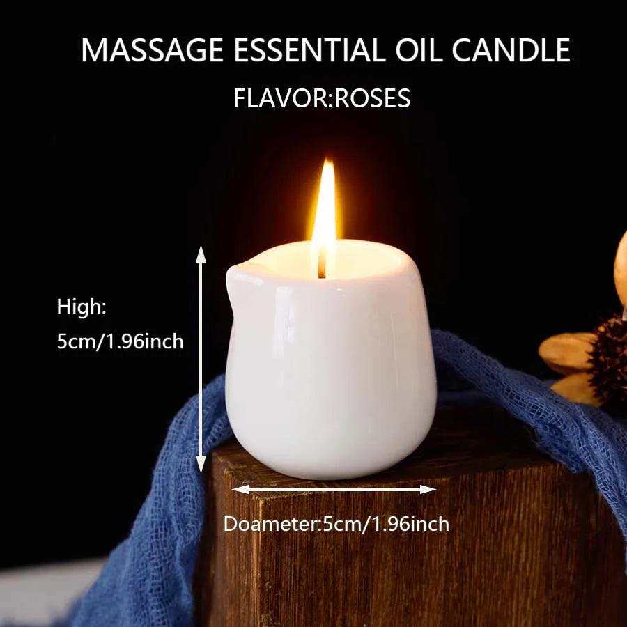 1PC Massage Oil Candles，Luxury Aromatherapy Candles，for Stress Relief and Skin Moisturizing，SM Product Scented Candle Body Oil