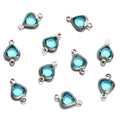 Jewelry Findings Stainless Steel Double Hole Heart Pendant DIY Jewelry Making