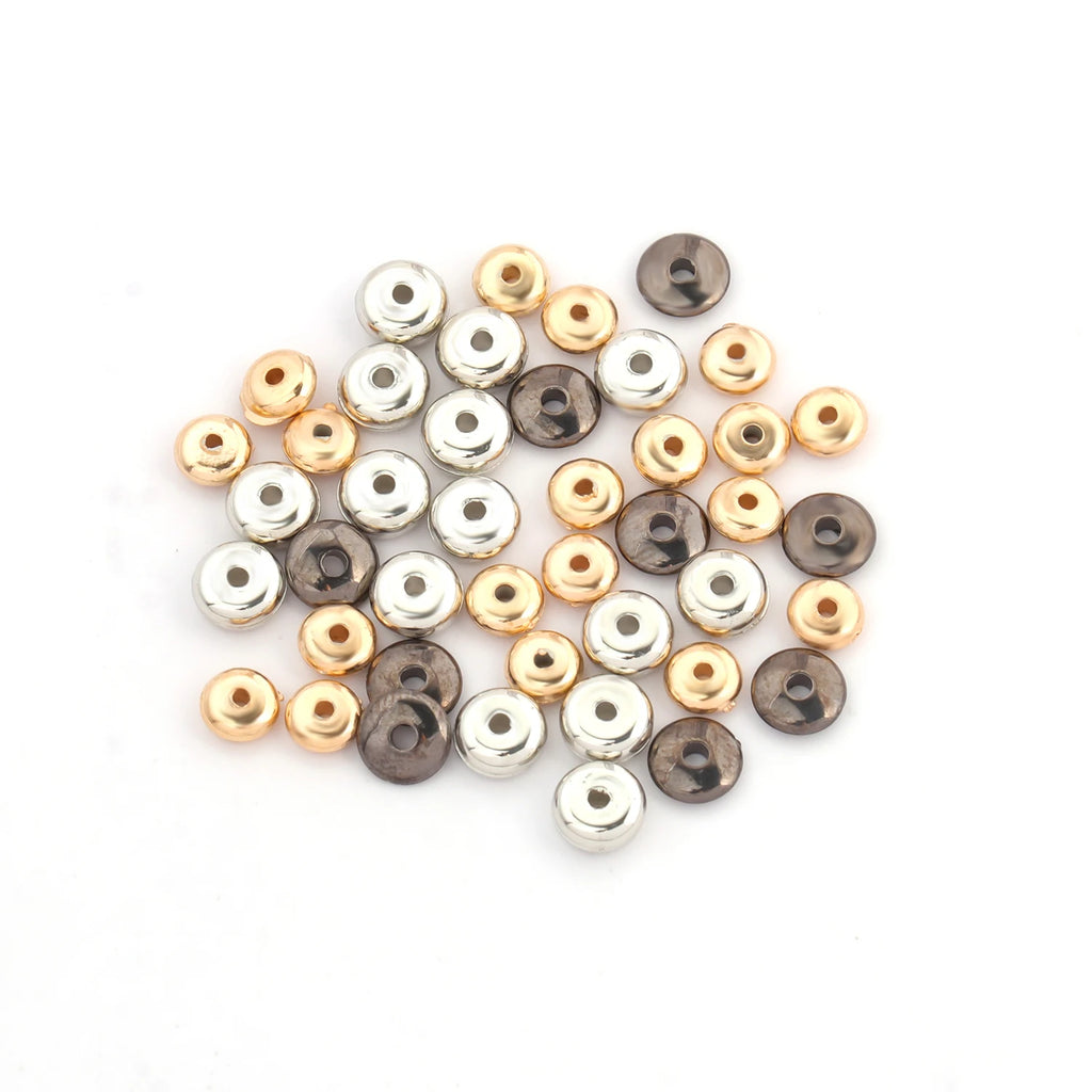 CCB Spacer Beads Flat Round Wheel Shapes for DIY Jewelry Making Craft Beads