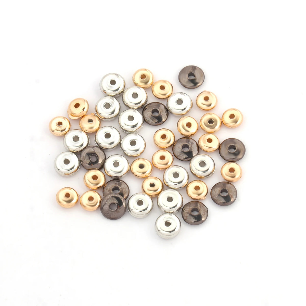 CCB Spacer Beads Flat Round Wheel Shapes for DIY Jewelry Making Craft Beads