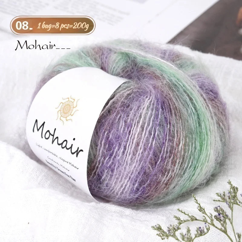 Yarn, Striped Gradient for Crochet Openwork Sweaters, Scarves & Shawls